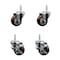 Service Caster 3 Inch Maroon Polyurethane Wheel Swivel 58 Inch Threaded Stem Caster Set 2 Brakes SCC SCC-TS20S314-PPUB-MRN-58212-2-TLB-2 - alternate 1